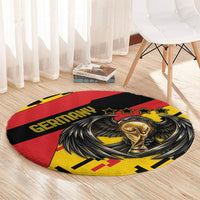 Germany Football Round Carpet Majestic Eagle And Gold Trophy Unique Style