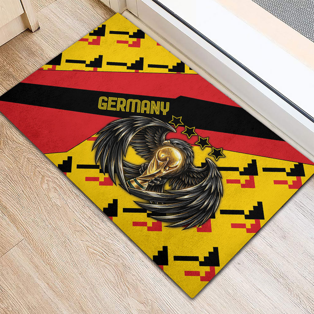 Germany Football Rubber Doormat Majestic Eagle And Gold Trophy Unique Style