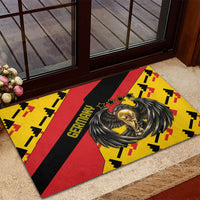 Germany Football Rubber Doormat Majestic Eagle And Gold Trophy Unique Style