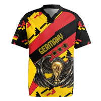 Custom Germany Football Rugby Jersey Majestic Eagle And Gold Trophy Unique Style