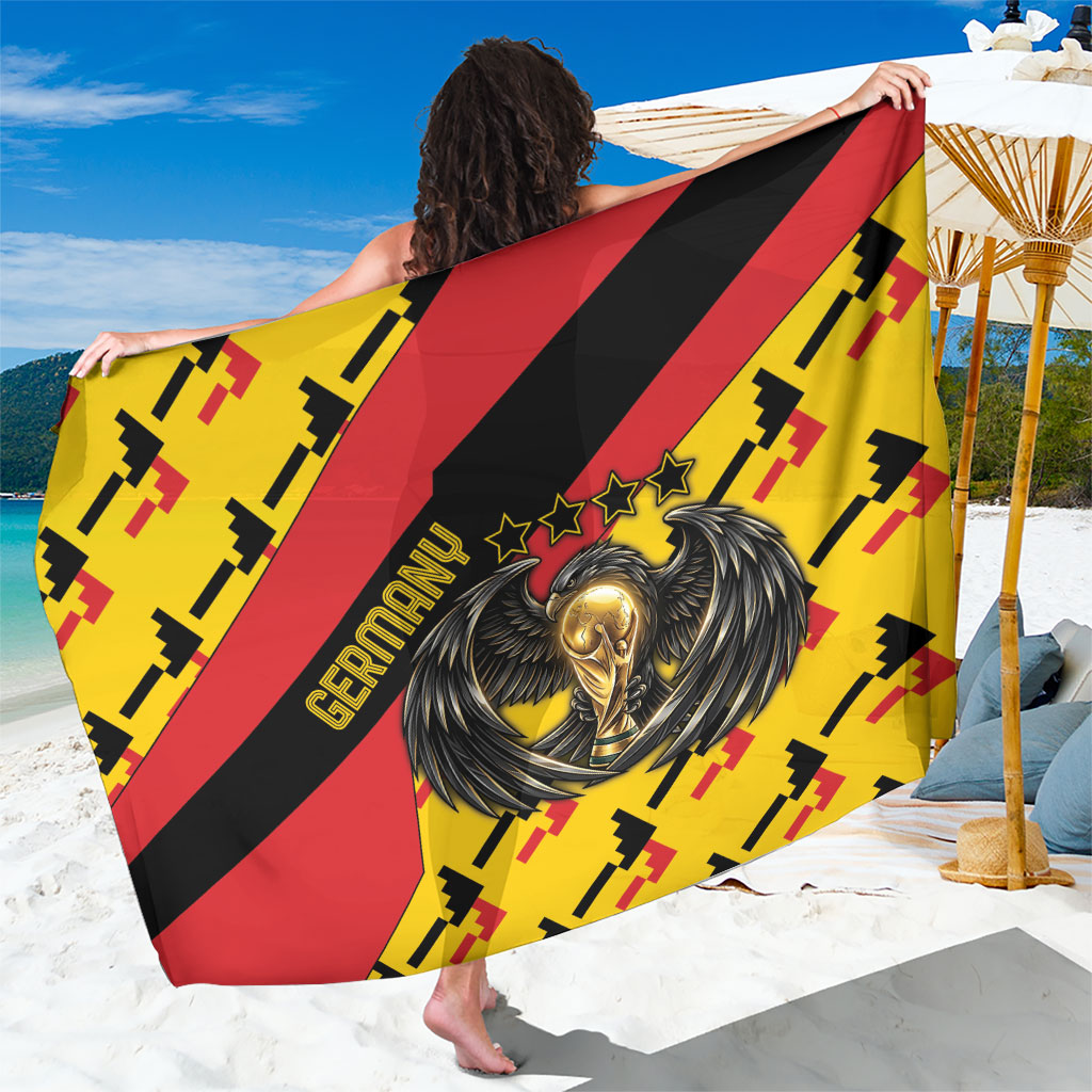 Germany Football Sarong Majestic Eagle And Gold Trophy Unique Style
