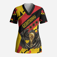 Custom Germany Football Scrub Top Majestic Eagle And Gold Trophy Unique Style