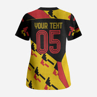 Custom Germany Football Scrub Top Majestic Eagle And Gold Trophy Unique Style
