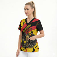 Custom Germany Football Scrub Top Majestic Eagle And Gold Trophy Unique Style