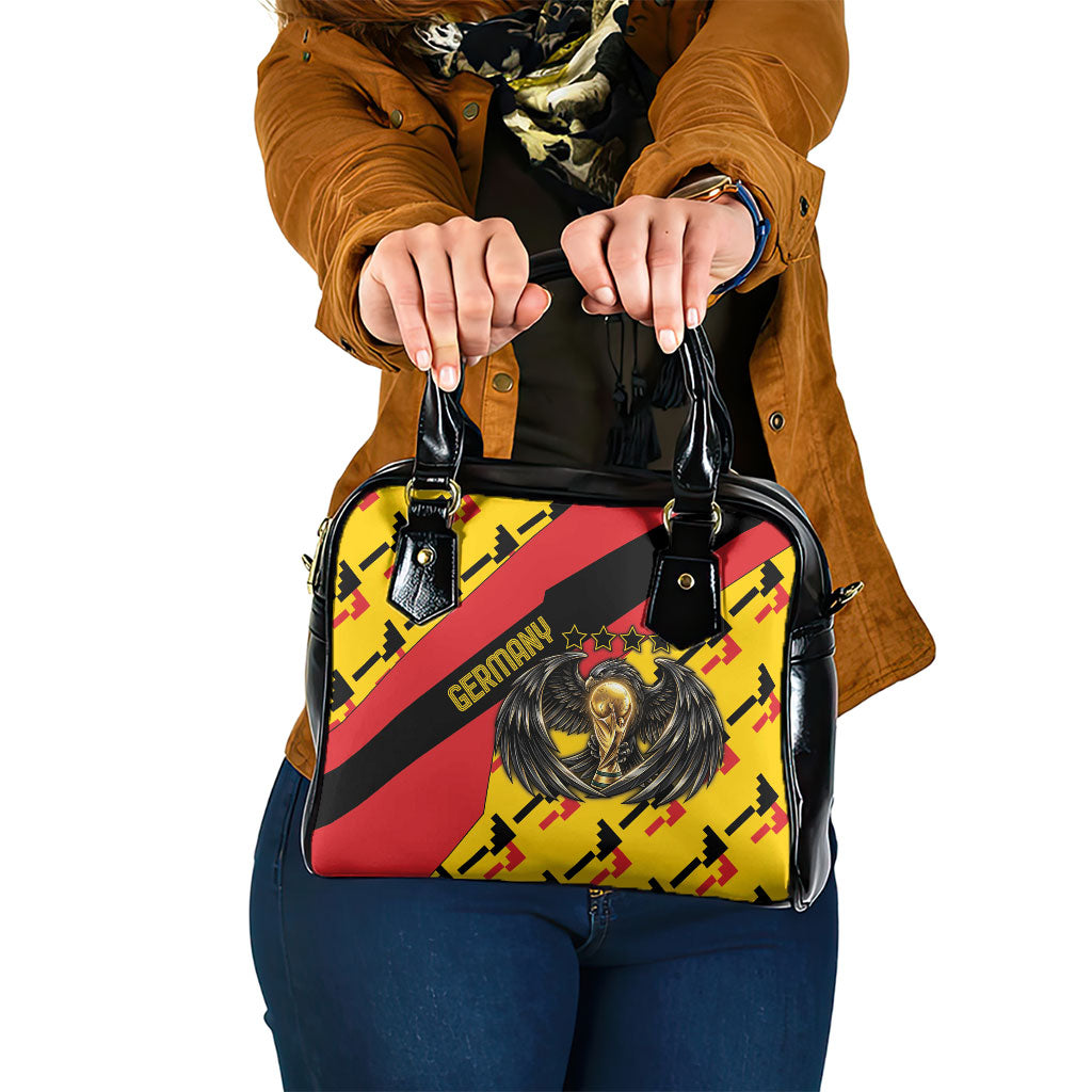 Germany Football Shoulder Handbag Majestic Eagle And Gold Trophy Unique Style