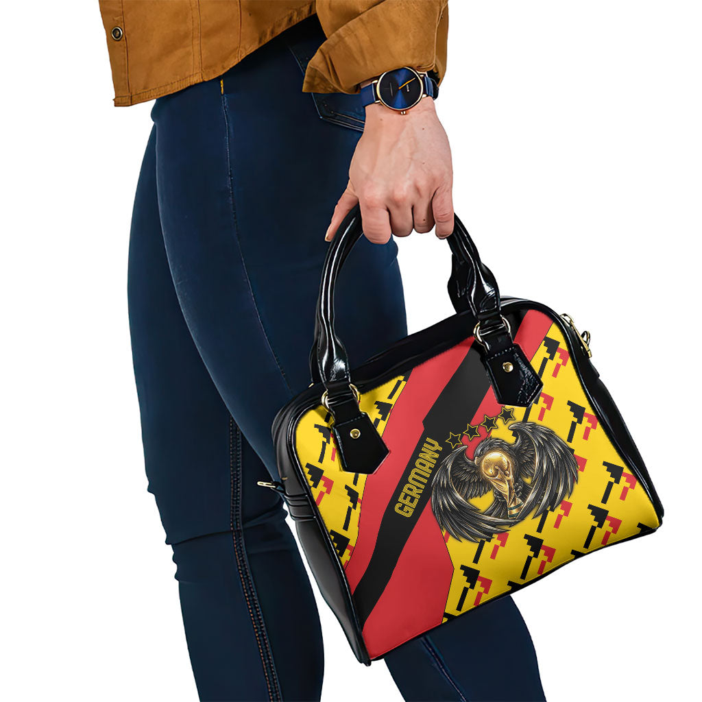 Germany Football Shoulder Handbag Majestic Eagle And Gold Trophy Unique Style