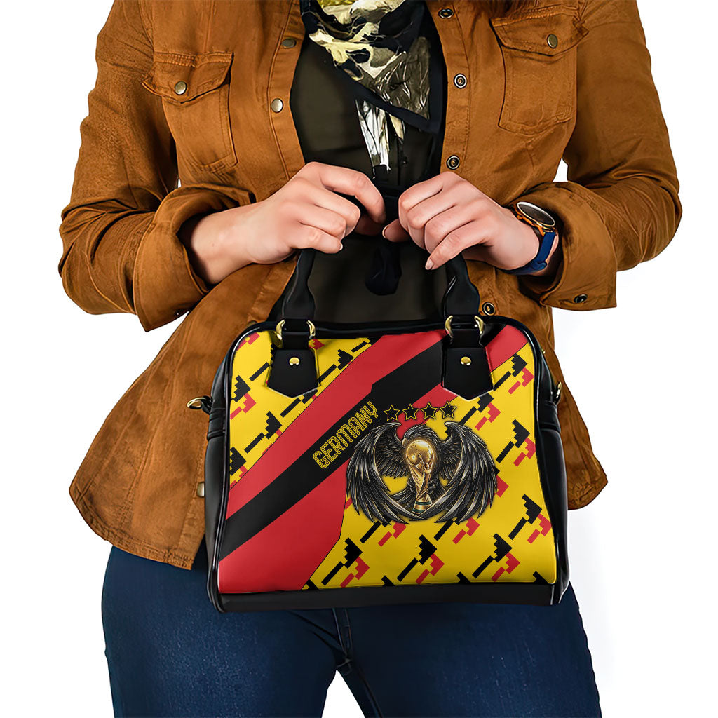 Germany Football Shoulder Handbag Majestic Eagle And Gold Trophy Unique Style
