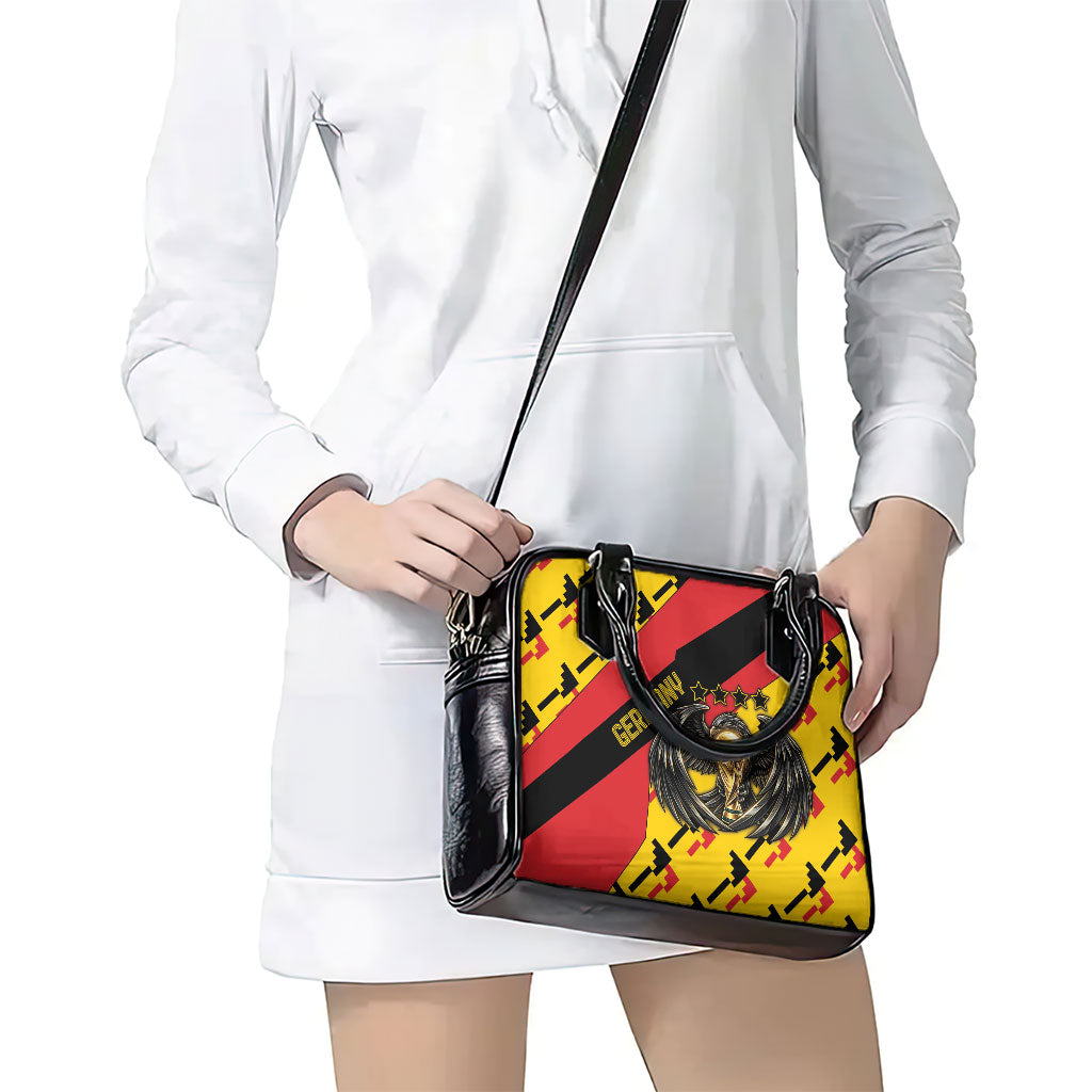 Germany Football Shoulder Handbag Majestic Eagle And Gold Trophy Unique Style