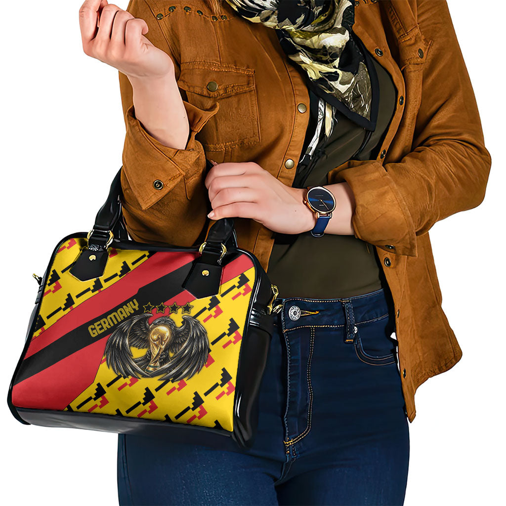 Germany Football Shoulder Handbag Majestic Eagle And Gold Trophy Unique Style
