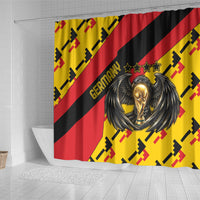 Germany Football Shower Curtain Majestic Eagle And Gold Trophy Unique Style