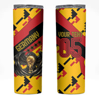 Custom Germany Football Skinny Tumbler Majestic Eagle And Gold Trophy Unique Style