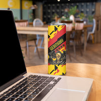 Custom Germany Football Skinny Tumbler Majestic Eagle And Gold Trophy Unique Style