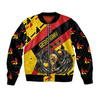 Custom Germany Football Sleeve Zip Bomber Jacket Majestic Eagle And Gold Trophy Unique Style