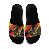 Germany Football Slide Sandals Majestic Eagle And Gold Trophy Unique Style