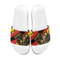 Germany Football Slide Sandals Majestic Eagle And Gold Trophy Unique Style