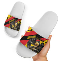 Germany Football Slide Sandals Majestic Eagle And Gold Trophy Unique Style