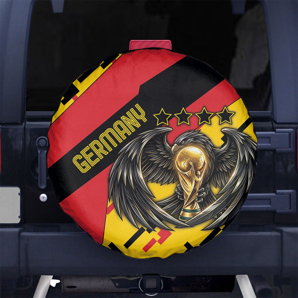 Germany Football Spare Tire Cover Majestic Eagle And Gold Trophy Unique Style