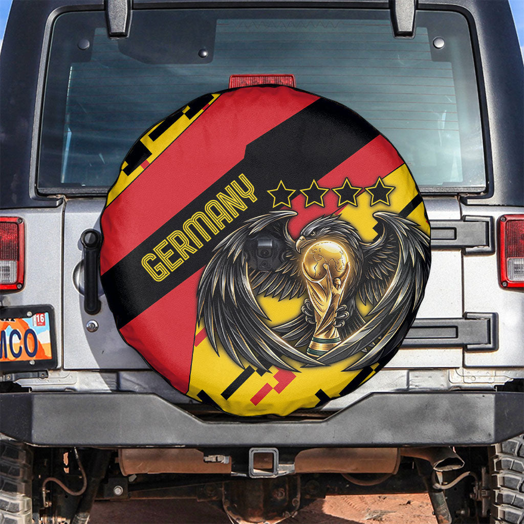Germany Football Spare Tire Cover Majestic Eagle And Gold Trophy Unique Style