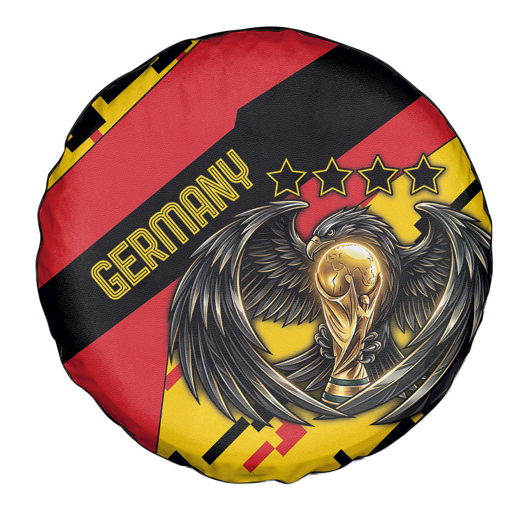 Germany Football Spare Tire Cover Majestic Eagle And Gold Trophy Unique Style