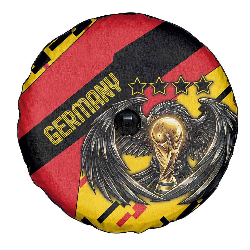 Germany Football Spare Tire Cover Majestic Eagle And Gold Trophy Unique Style