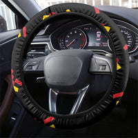 Germany Football Steering Wheel Cover Majestic Eagle And Gold Trophy Unique Style
