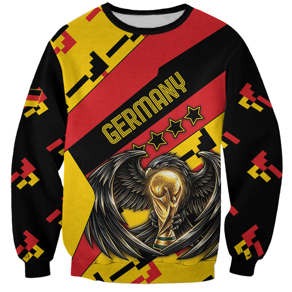 Custom Germany Football Sweatshirt Majestic Eagle And Gold Trophy Unique Style
