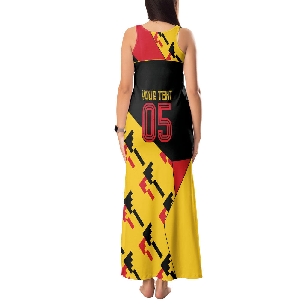 Custom Germany Football Tank Maxi Dress Majestic Eagle And Gold Trophy Unique Style