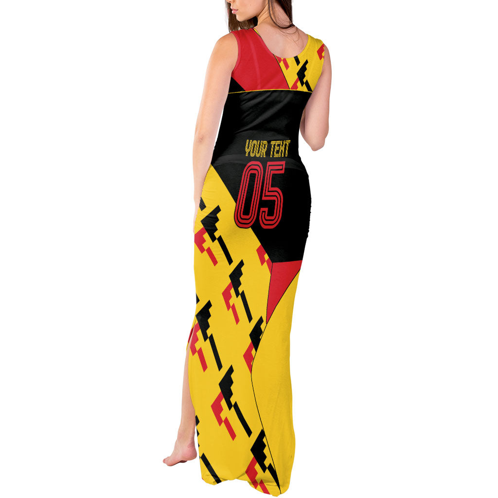 Custom Germany Football Tank Maxi Dress Majestic Eagle And Gold Trophy Unique Style
