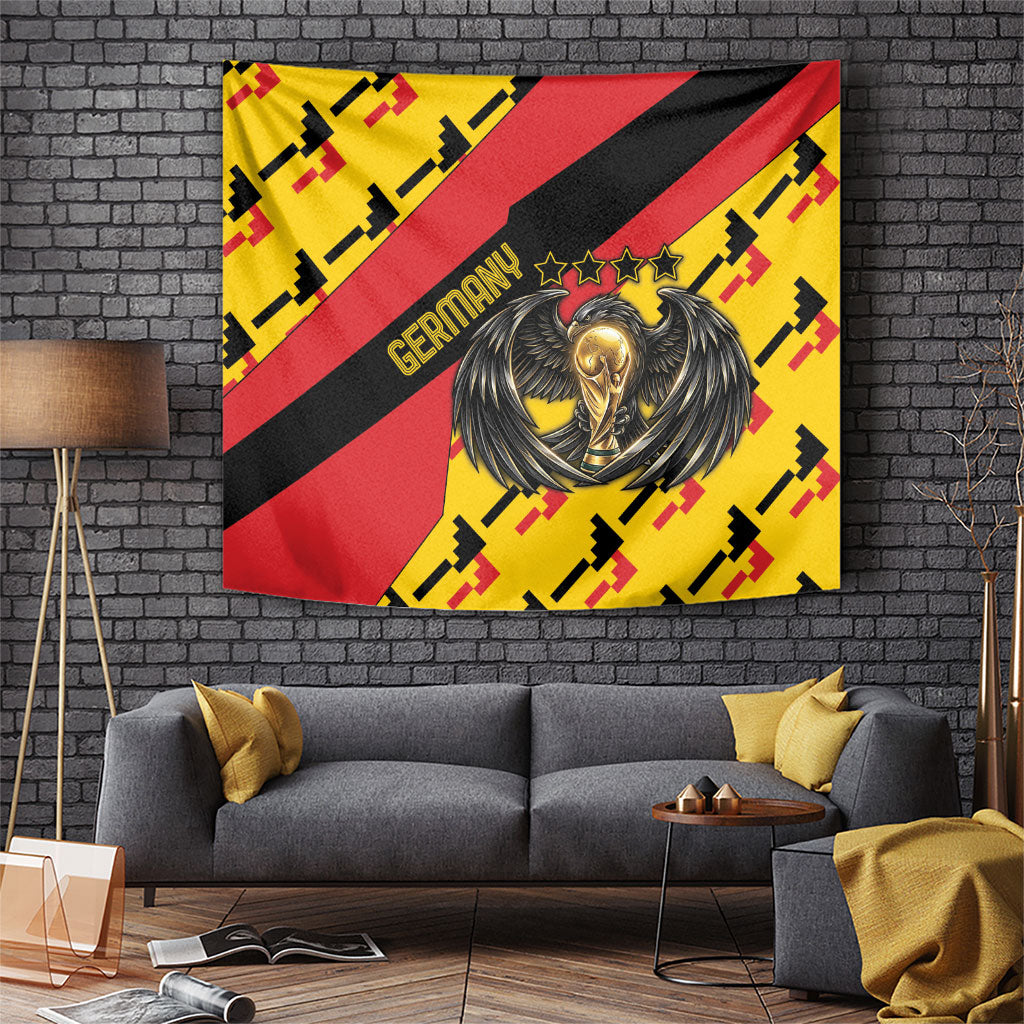 Germany Football Tapestry Majestic Eagle And Gold Trophy Unique Style