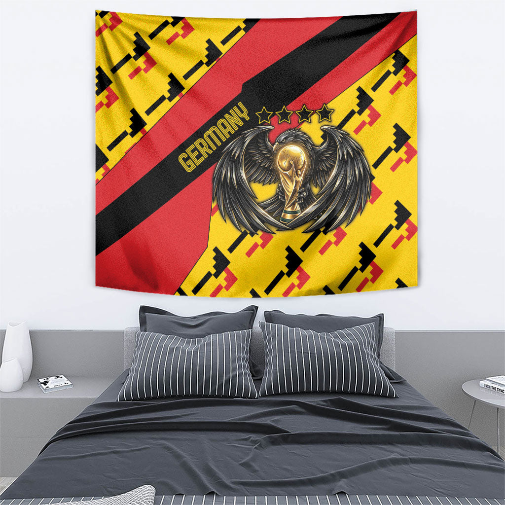 Germany Football Tapestry Majestic Eagle And Gold Trophy Unique Style