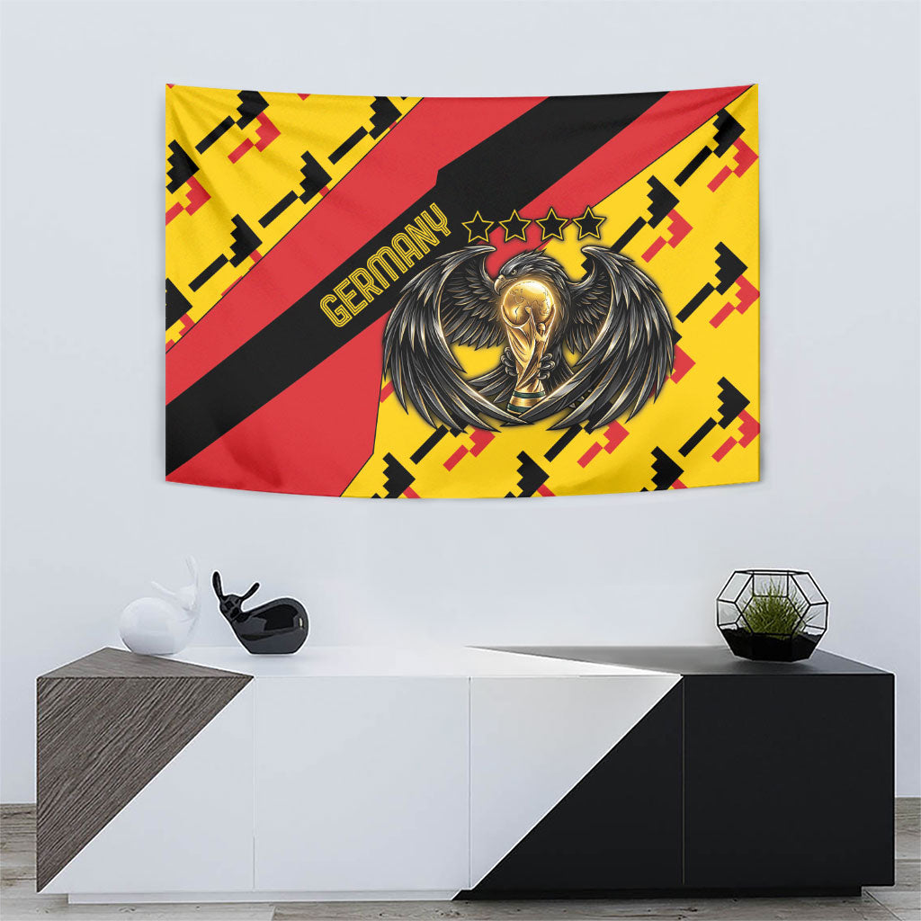 Germany Football Tapestry Majestic Eagle And Gold Trophy Unique Style