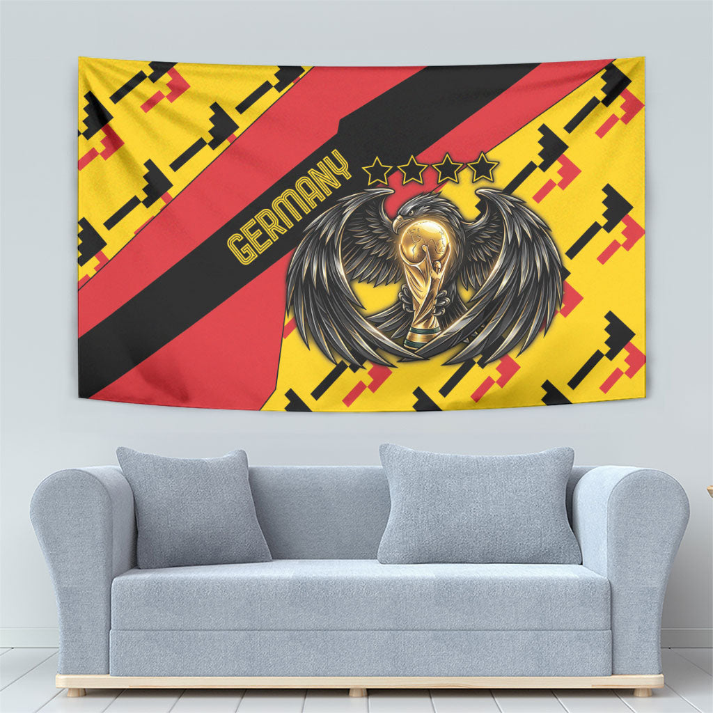 Germany Football Tapestry Majestic Eagle And Gold Trophy Unique Style