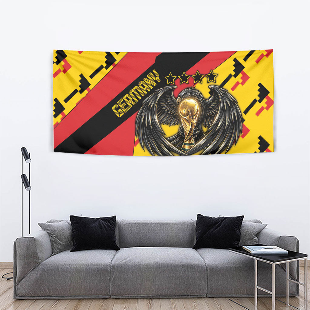 Germany Football Tapestry Majestic Eagle And Gold Trophy Unique Style