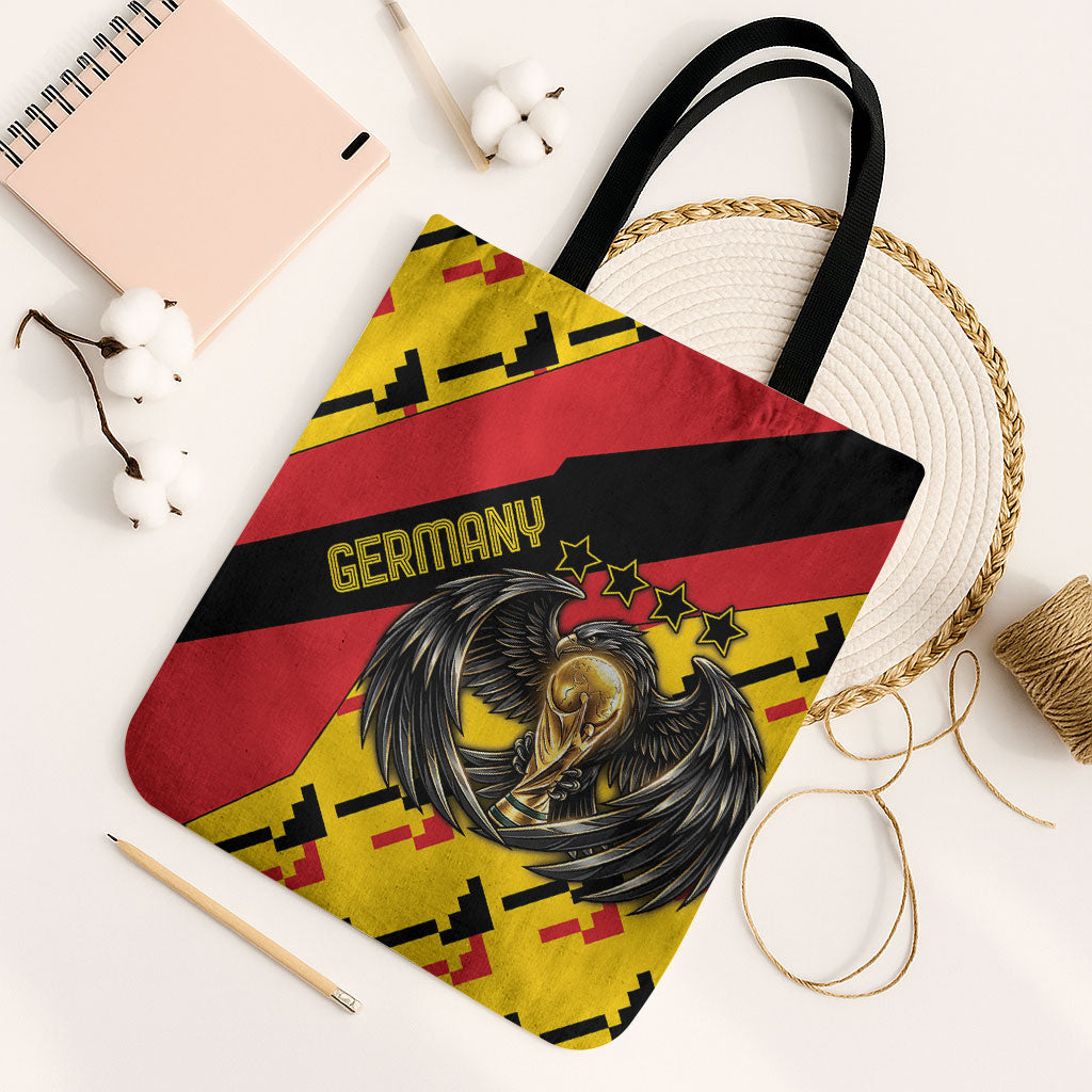 Germany Football Tote Bag Majestic Eagle And Gold Trophy Unique Style