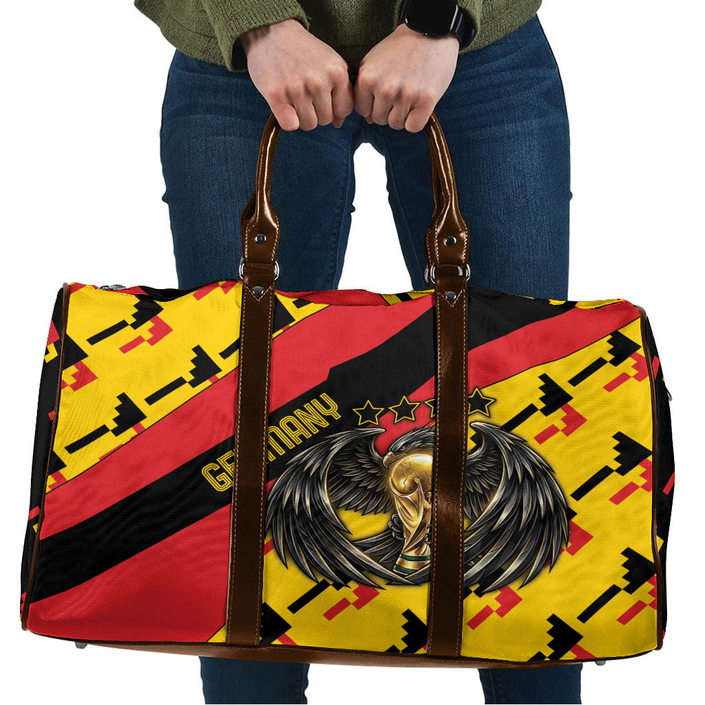 Germany Football Travel Bag Majestic Eagle And Gold Trophy Unique Style