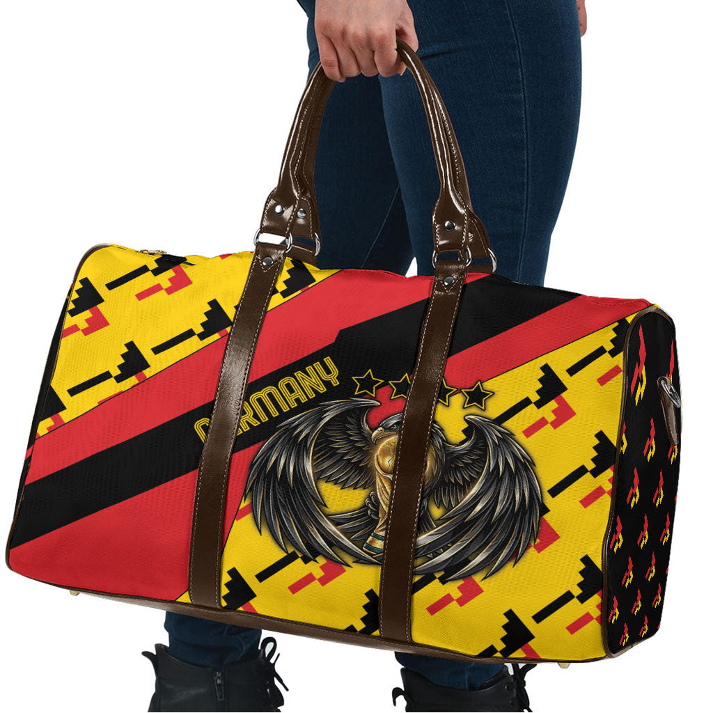 Germany Football Travel Bag Majestic Eagle And Gold Trophy Unique Style