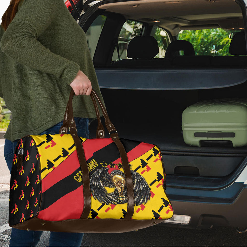 Germany Football Travel Bag Majestic Eagle And Gold Trophy Unique Style