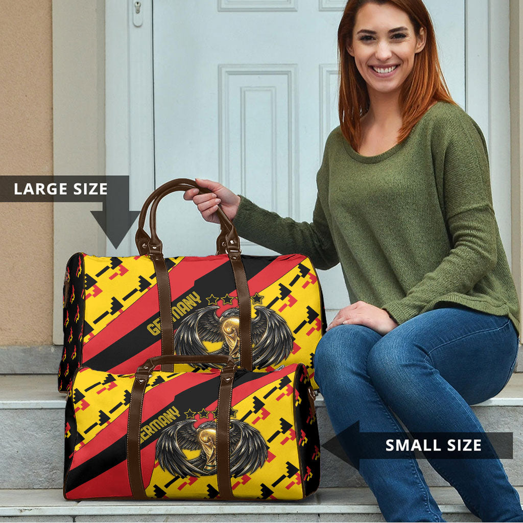 Germany Football Travel Bag Majestic Eagle And Gold Trophy Unique Style