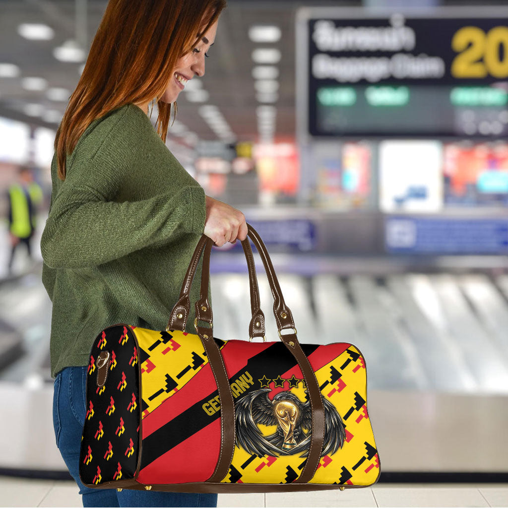 Germany Football Travel Bag Majestic Eagle And Gold Trophy Unique Style
