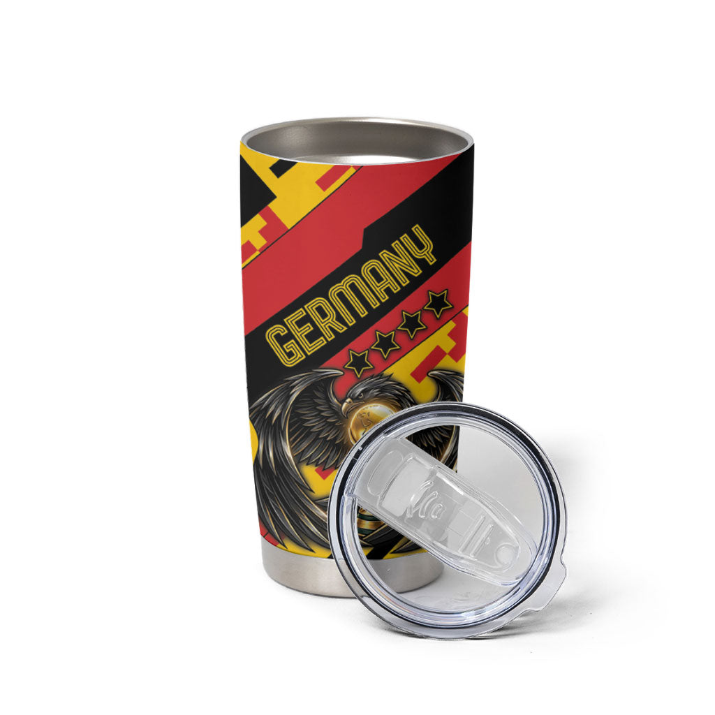 Custom Germany Football Tumbler Cup Majestic Eagle And Gold Trophy Unique Style