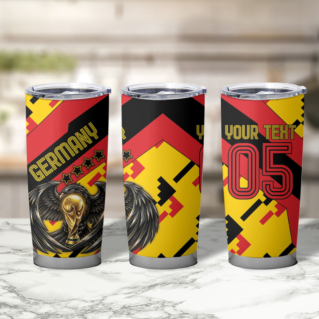 Custom Germany Football Tumbler Cup Majestic Eagle And Gold Trophy Unique Style