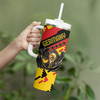 Custom Germany Football Tumbler With Handle Majestic Eagle And Gold Trophy Unique Style