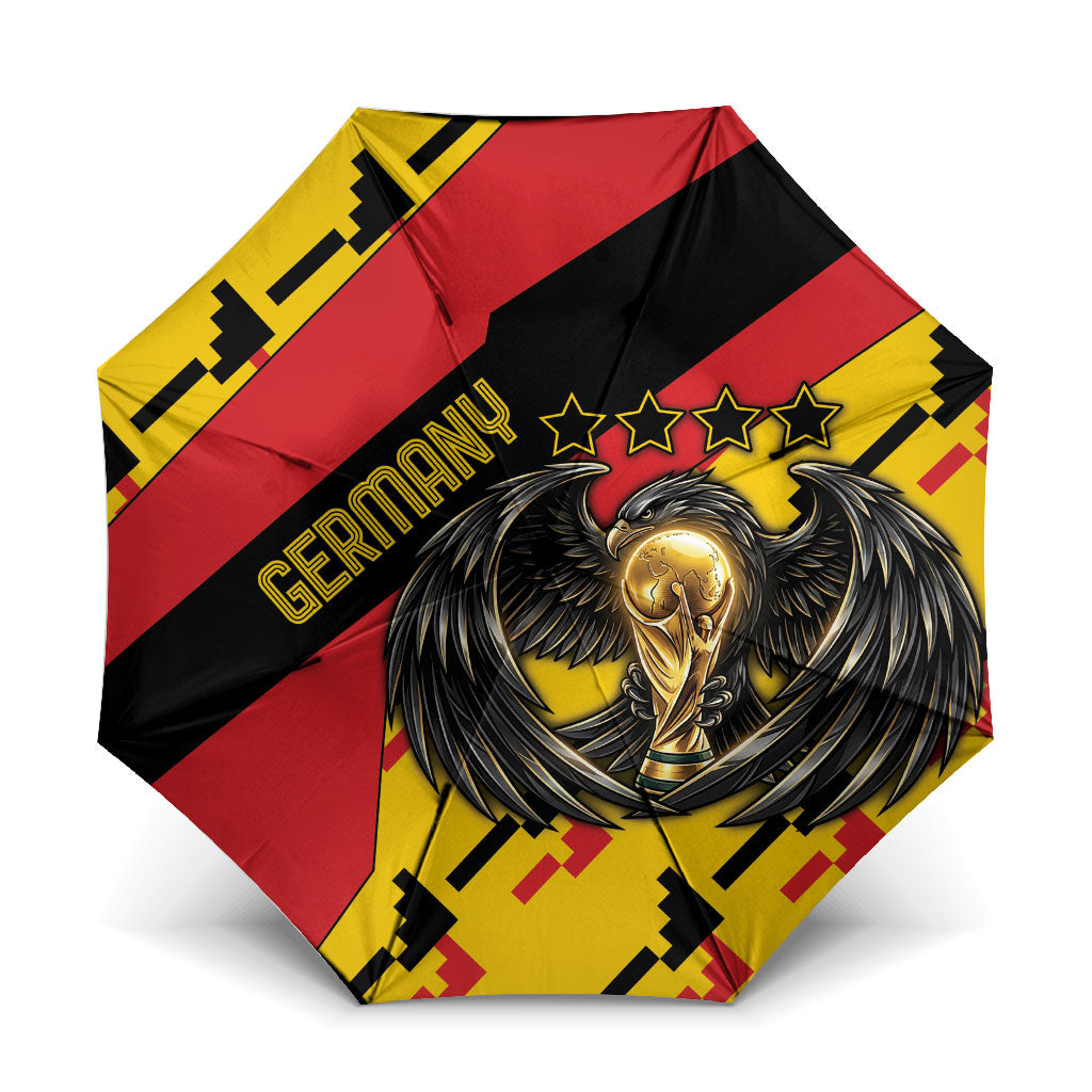Germany Football Umbrella Majestic Eagle And Gold Trophy Unique Style