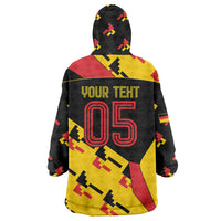 Custom Germany Football Wearable Blanket Hoodie Majestic Eagle And Gold Trophy Unique Style