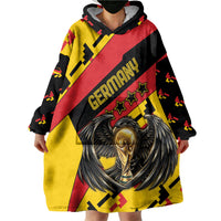 Custom Germany Football Wearable Blanket Hoodie Majestic Eagle And Gold Trophy Unique Style