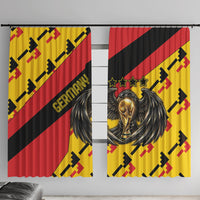 Germany Football Window Curtain Majestic Eagle And Gold Trophy Unique Style