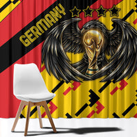 Germany Football Window Curtain Majestic Eagle And Gold Trophy Unique Style