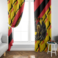 Germany Football Window Curtain Majestic Eagle And Gold Trophy Unique Style