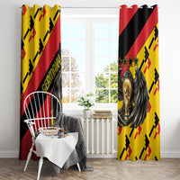 Germany Football Window Curtain Majestic Eagle And Gold Trophy Unique Style
