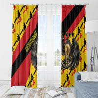 Germany Football Window Curtain Majestic Eagle And Gold Trophy Unique Style